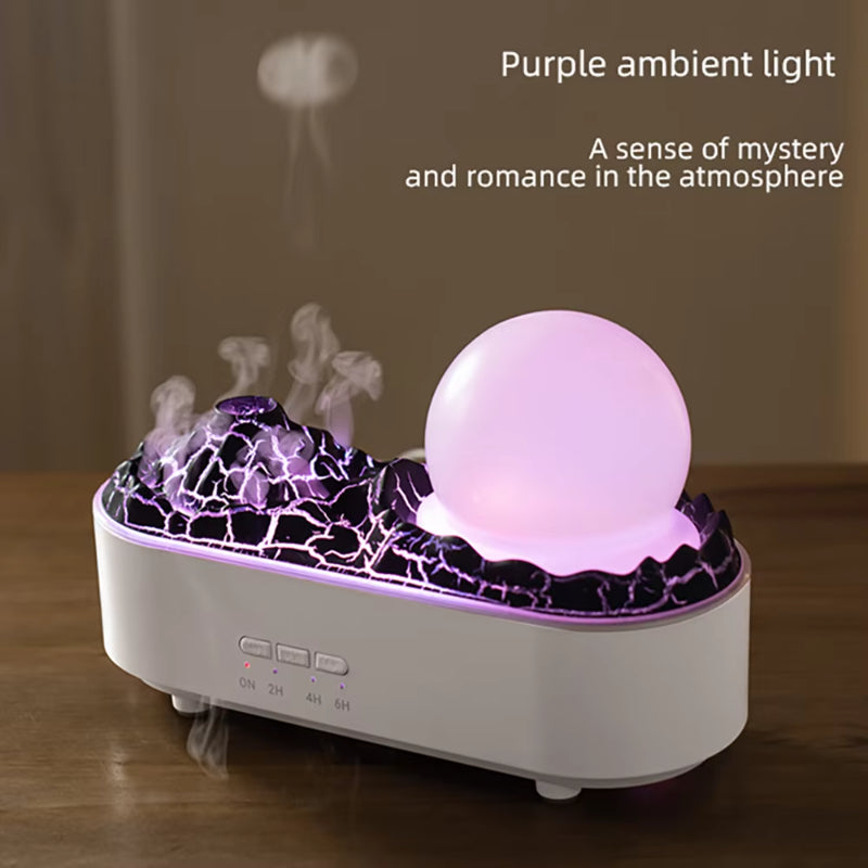 Crystal Ball Humidifier Aromatherapy Light Timer for Bedroom Home Yoga Office Flame Ultrasonic Essential Oil Diffuse