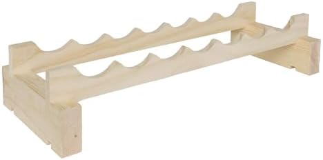 7 Bottle Wide Wine Rack Natural Pine