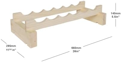 MODULARACK 6 Bottle Wide Wine Rack Dark Stain 1