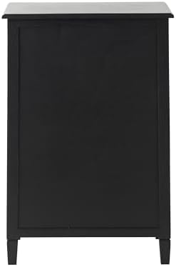 Deco 79 12-Bottle Freestanding Wine Rack with Drawer Black