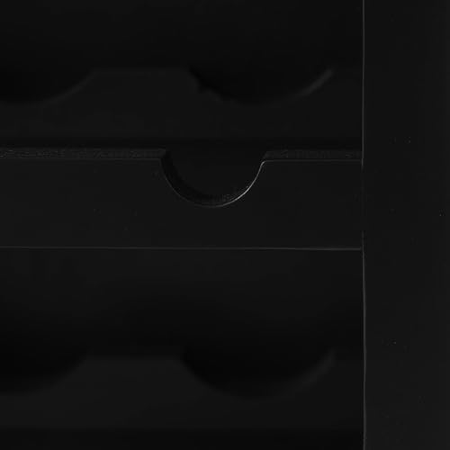Deco 79 12-Bottle Freestanding Wine Rack with Drawer Black