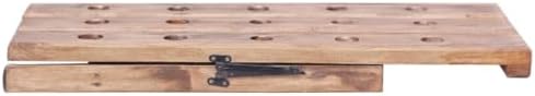vidaXL Solid Reclaimed Wood Wine Rack - Foldaway Rustic 15 Bottles