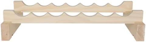 7 Bottle Wide Wine Rack Natural Pine