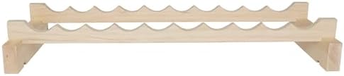 10 Bottle Wide Wine Rack Natural Pine