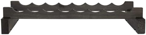 8 Bottle Wide Wine Rack Dark Stain 1