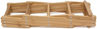 Lipper International Folding Wine Rack 10 Bottle Capacity Brown