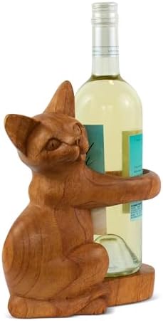 G6 Collection Wooden Siamese Cat Wine Rack