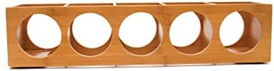 Bamboo Wood 5-Bottle Wine Rack Stackable Durable
