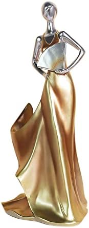 Artpaul Tabletop Wine Rack with Artistic Dancer Design Golden