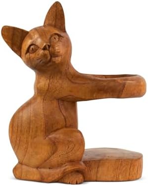 G6 Collection Wooden Siamese Cat Wine Rack