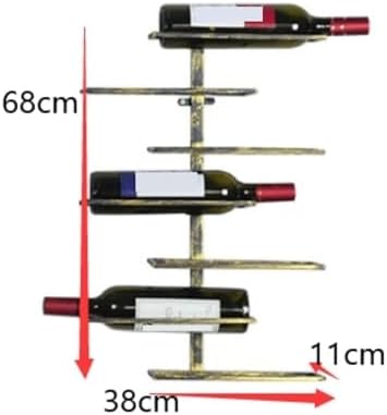 Industrial Style Freestanding Wine Rack with Wrought Iron Design