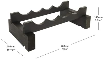 4 Bottle Wide Wine Rack Natural Pine