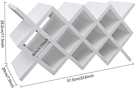 10 Cell Wine Rack with Lattice Design