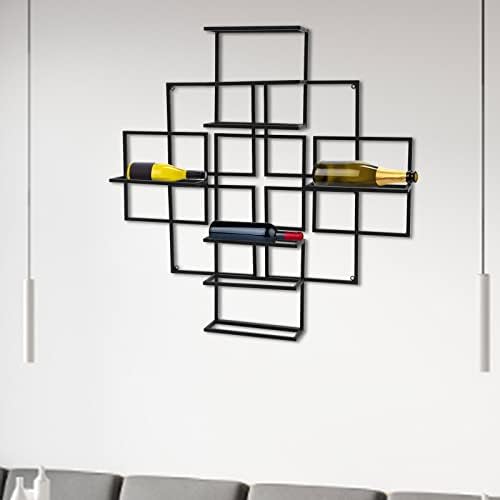 Gdrasuya10 8-Bottle Black Wall Wine Rack