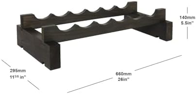MODULARACK 6 Bottle Wide Wine Rack Dark Stain 1