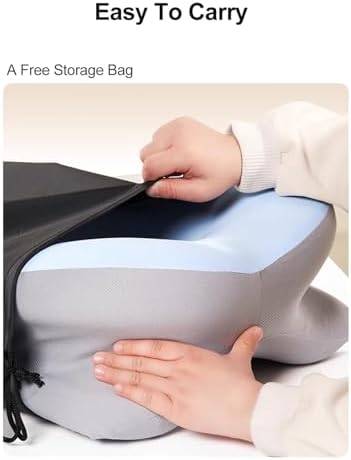 WAHHWF Face Down Pillow with Memory Foam and Removable Cover