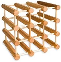 JK Adams 12-Bottle Ash Wood Wine Rack Natural