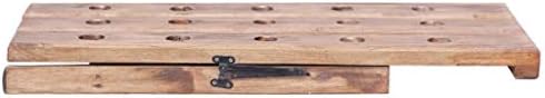 YAFF Wine Rack for 15 Bottles Solid Reclaimed Wood