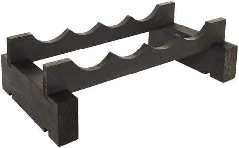4 Bottle Wide Wine Rack Natural Pine
