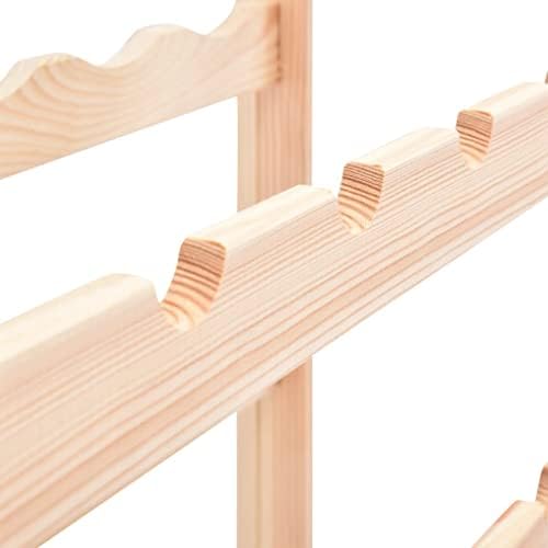 ZQQLVOO Solid Pinewood Wine Rack for 12 Bottles