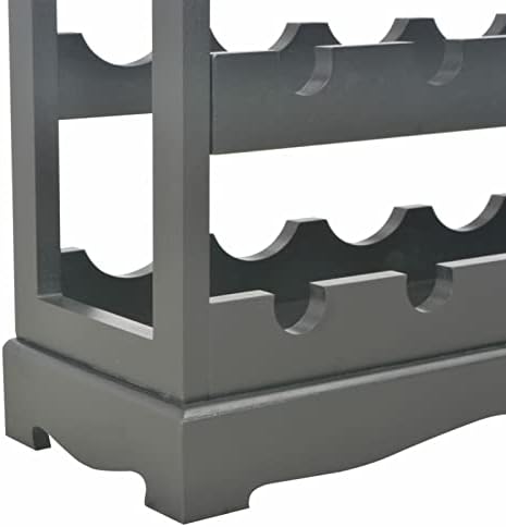 Camerina Black Wine Storage Cabinet 24-Bottle Rack