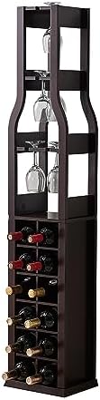 Kings Brand Granger Wine Rack - 12 Bottle Capacity - Dark Cherry