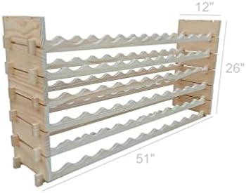 FixtureDisplays 51 X 12 X 26 Stackable Wine Rack