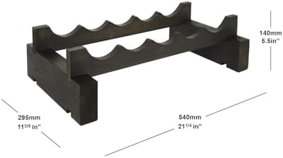 5 Bottle Wide Wine Rack Natural Pine