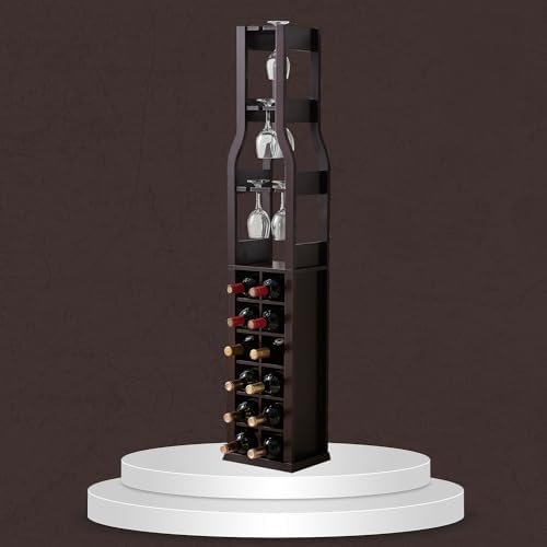 Kings Brand Granger Wine Rack - 12 Bottle Capacity - Dark Cherry