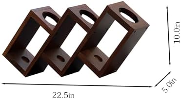 3 Bottles Wood Wine Rack - Solid Pine Storage Holder