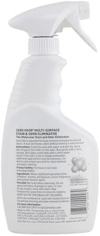 Zero Odor Multi-Surface Stain Remover Odor Eliminator 16oz 1