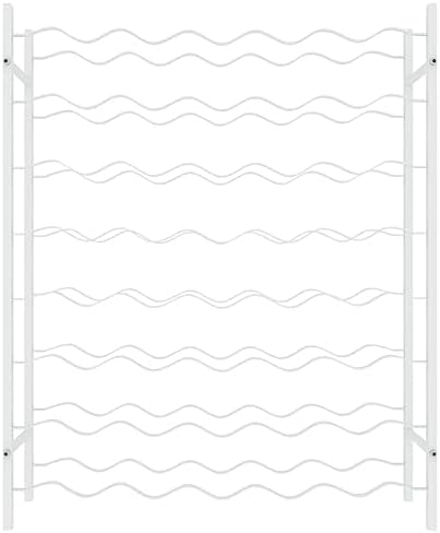 vidaXL Wine Rack - 48 Bottle Holder White Metal