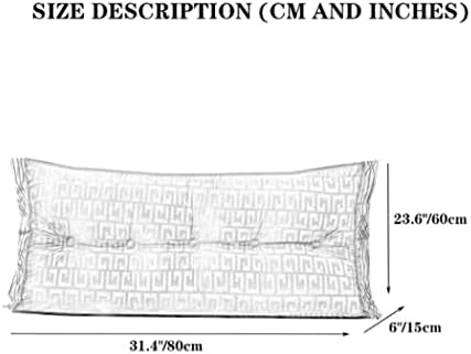 ZZYK Headboard Pillow Fleece Reading Cushion Large Bolster Support Orange 80cm