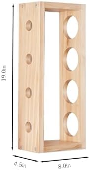 4-Bottle Wall Wine Rack - Solid Pine Wine Holder