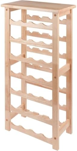 Oakestry Napa Wine Rack - Freestanding Wooden Bottle Holder