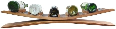 MGP Arched Oak Wine Rack for 9 Bottles