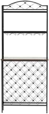 ETAZMDITE 3-Tier Industrial Wine Rack Bar Table