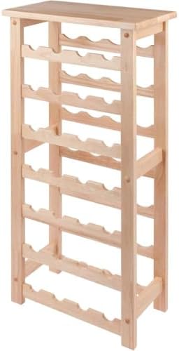 Oakestry Napa Wine Rack - Freestanding Wooden Bottle Holder