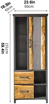 Hhaoran-9863 Vintage Iron Wine Cabinet
