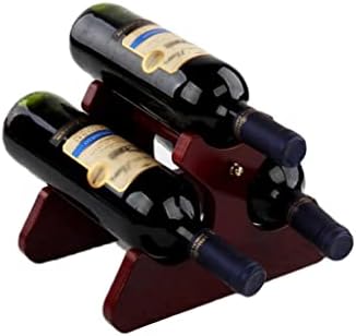 LYRWISHLTD 3 Bottle Tabletop Wine Rack Wooden Design