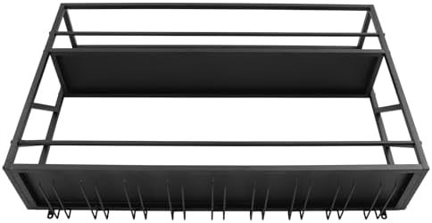 TFCFL Wall Mount Wine Rack 2-Tier Metal Storage