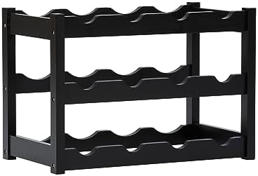 SMAGREHO Wooden Wine Cabinet with 3 Racks