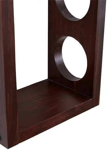 4 Bottle Wall Wine Rack with 5 Glass Holders