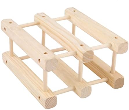 LYRWISHLTD Bamboo Wine Rack with 2 Floors