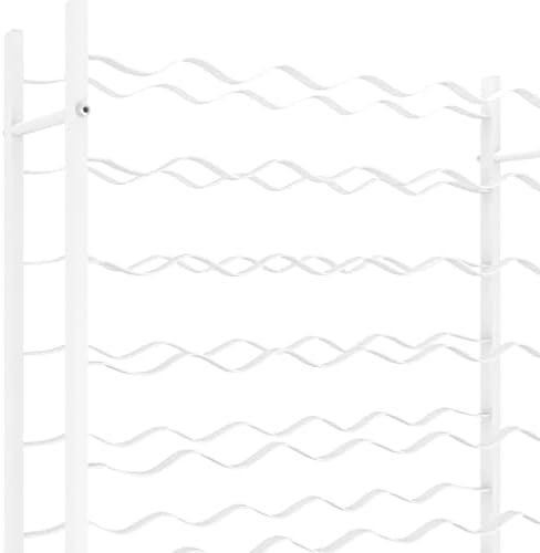 vidaXL 72-Bottle Wine Rack - White Metal Organizer