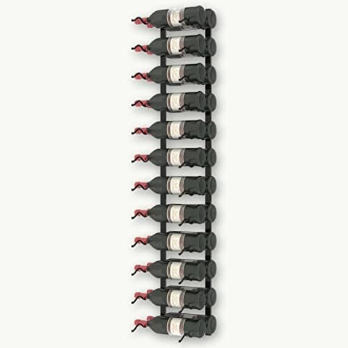 BUKSCYJS Wall-Mounted Wine Rack for 24 Bottles Black Iron