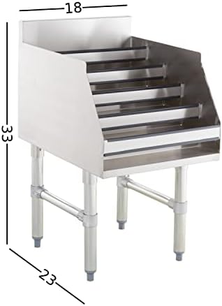 18 x 23 Inch 5-Tier Stainless Steel Liquor Display Shelf