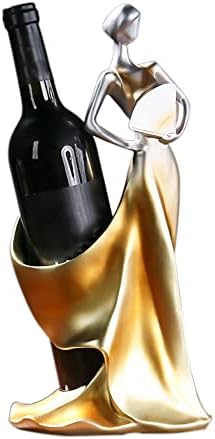 Artpaul Tabletop Wine Rack with Artistic Dancer Design Golden