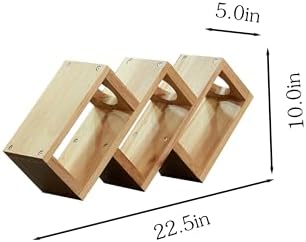 3 Bottle Pine Wood Wine Rack for Home Use