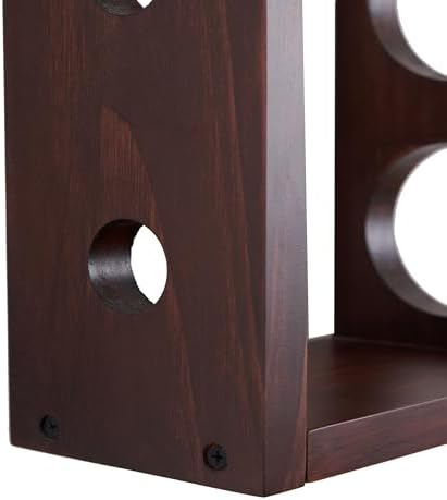 4 Bottle Wall Wine Rack with 5 Glass Holders